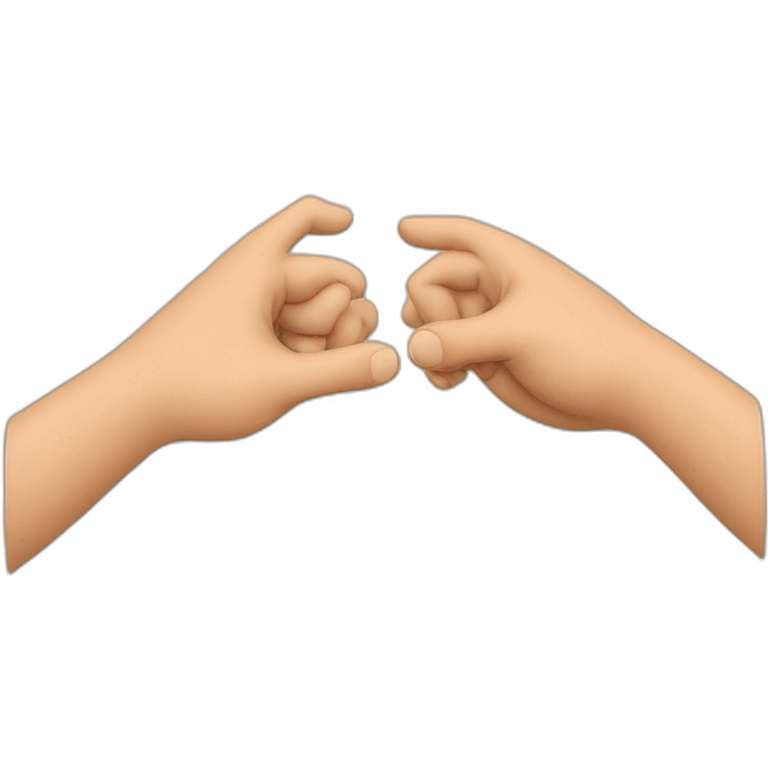 Two hand different trying to reach each others hand but isn’t able to touch each other emoji