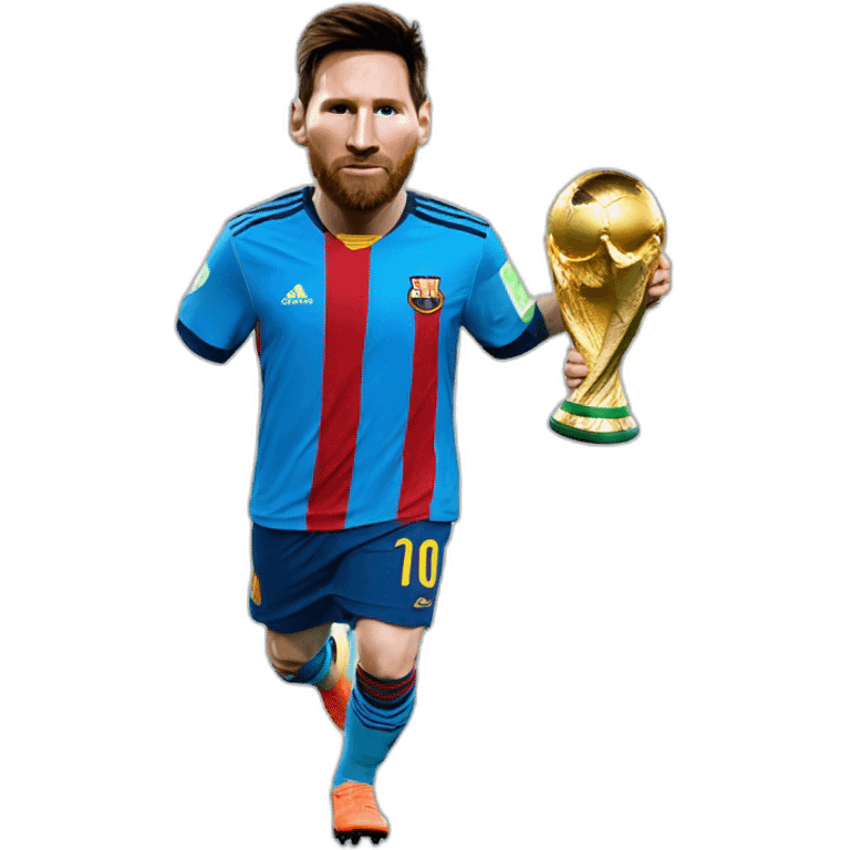 Messi-with-world-cup emoji