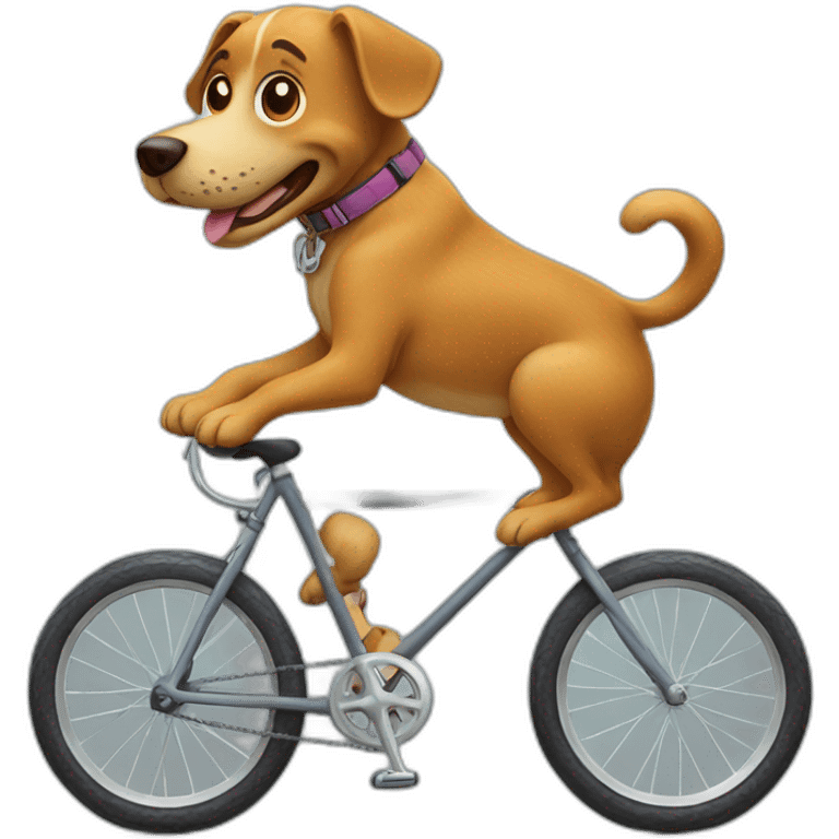 Dog riding bike emoji