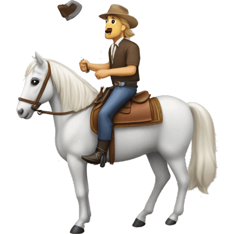 La roca montado en un caballo  emoji