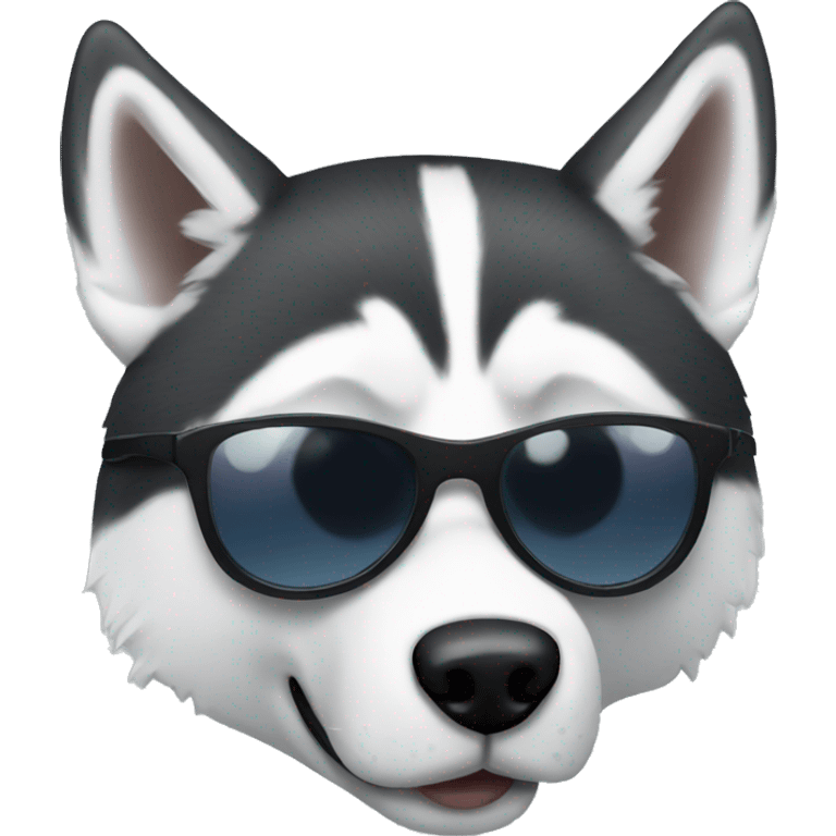 Husky wearing sunglasses  emoji