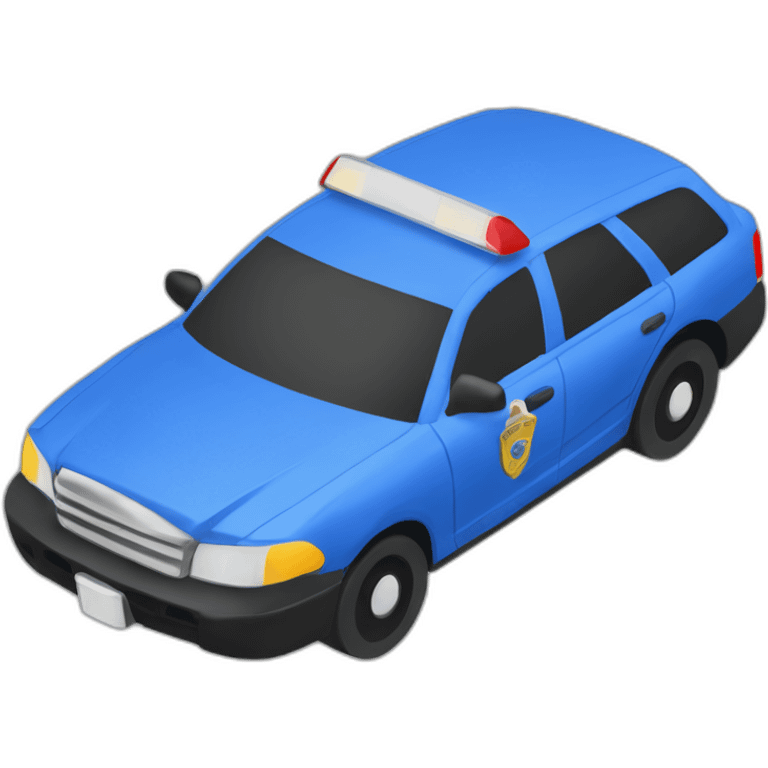 blue police car cenital view emoji