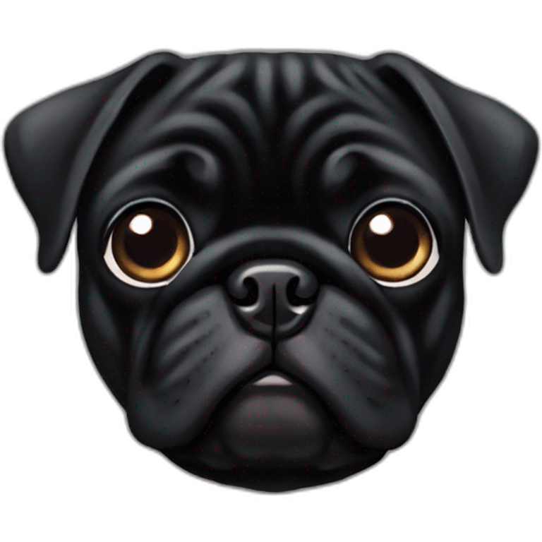 Black Pug emoji