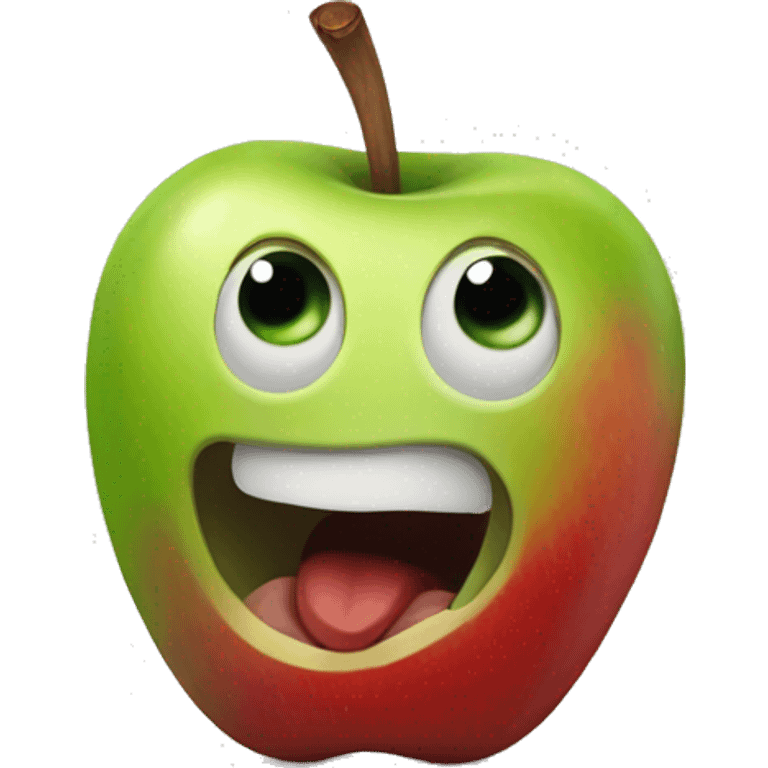 burping apple emoji