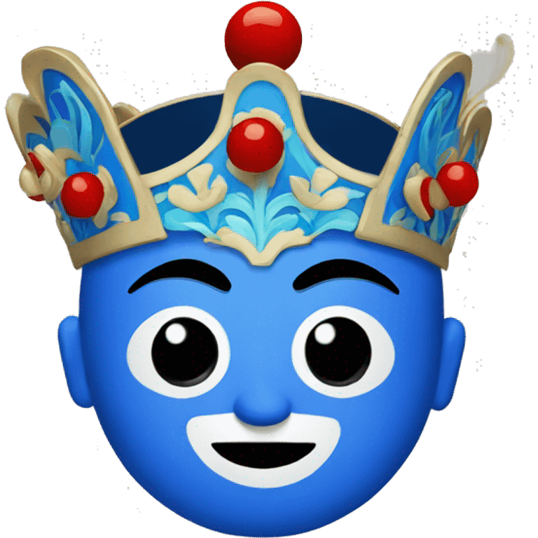 Blue Peking Opera Head Crown emoji