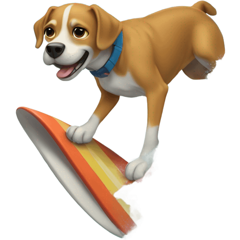 dog surfing emoji