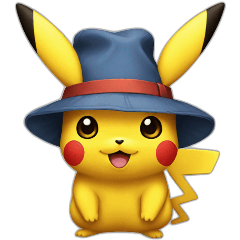 pikachu with a hat emoji