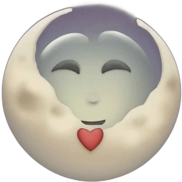 Moon-heart emoji