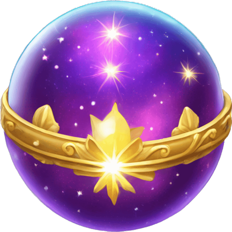 magic wishes galaxy y cristal ball emoji