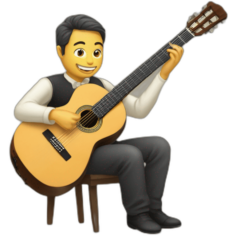 Classical guitar playing bangi emoji