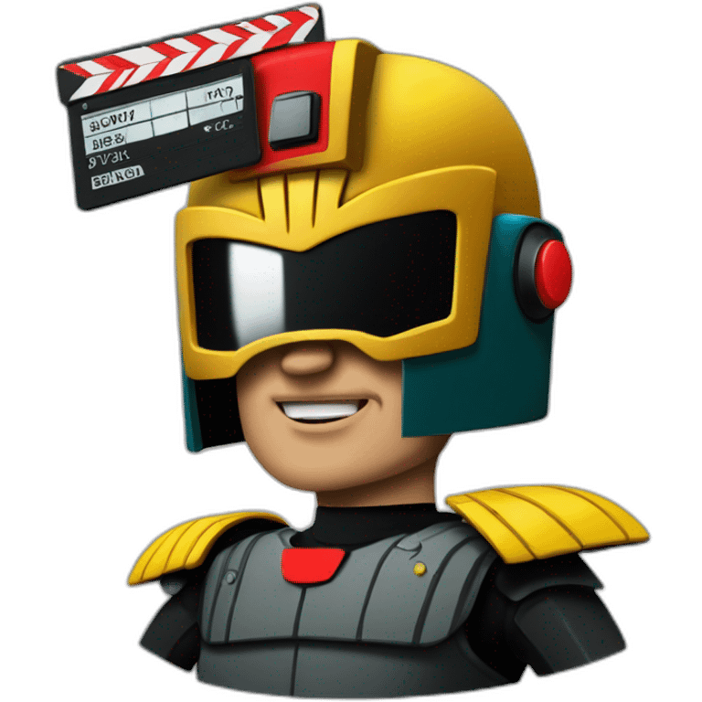 judge dredd with clapperboard visor emoji