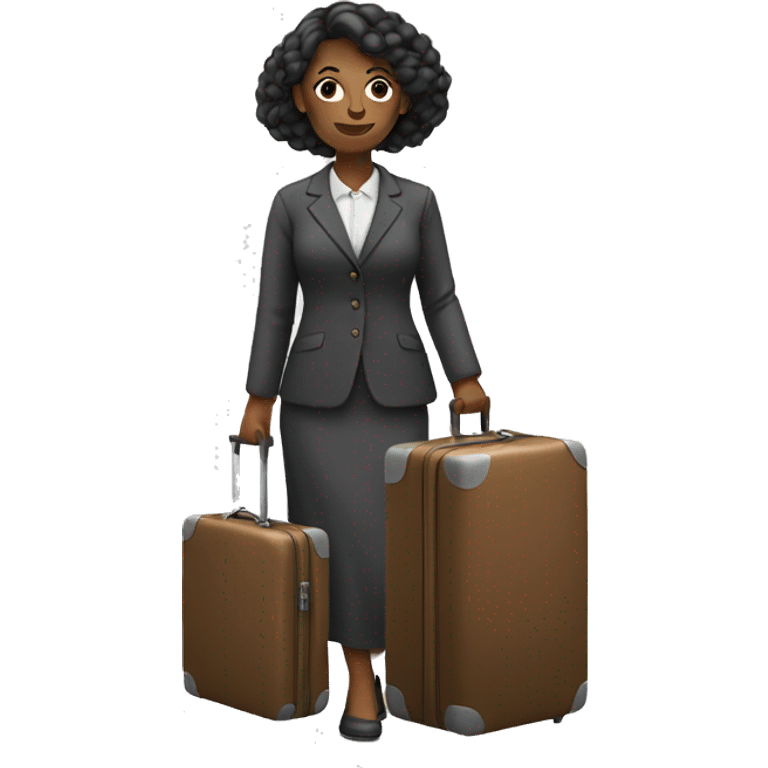 women with a suitcase emoji