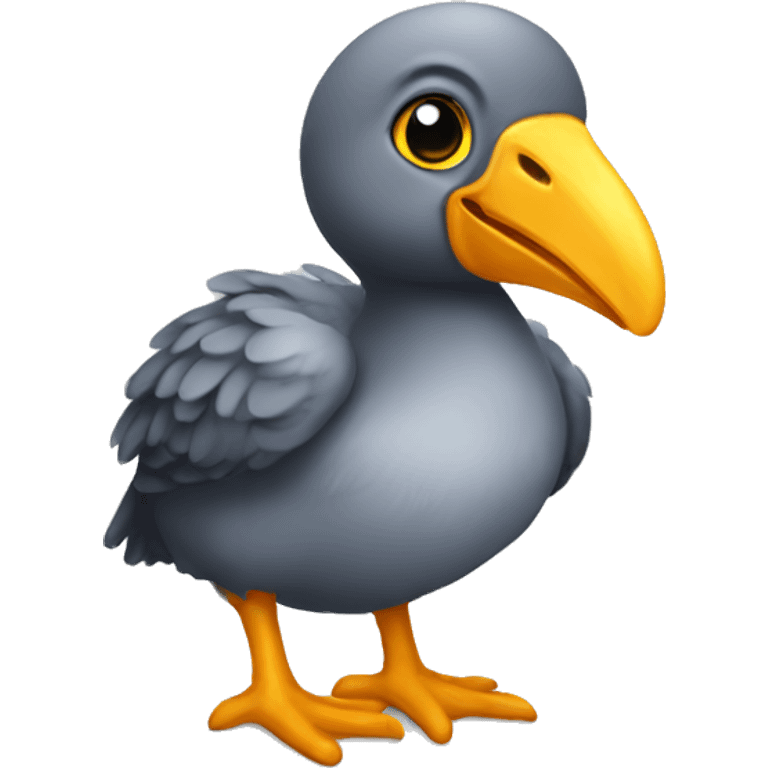 dodo bird baby black beak tip emoji