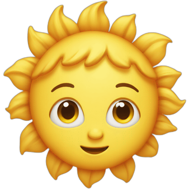 The sun with the face of a baby emoji