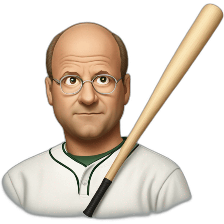 george costanza using baseball bat portrait emoji