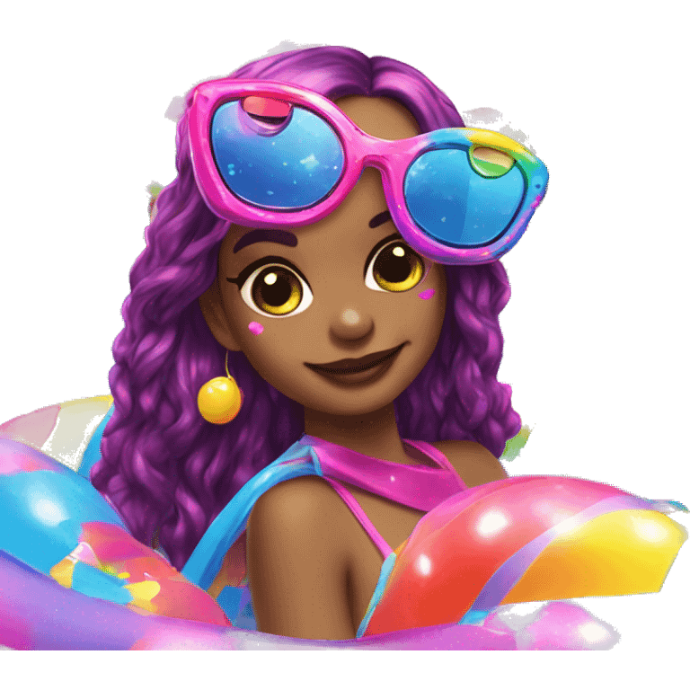 lisa frank pool emoji