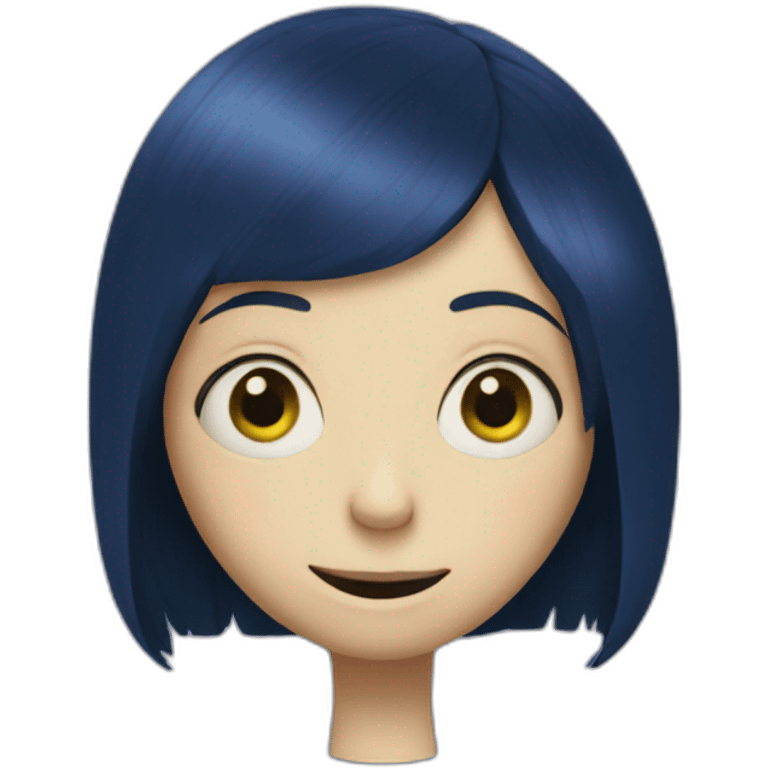 Coraline with button eyes emoji