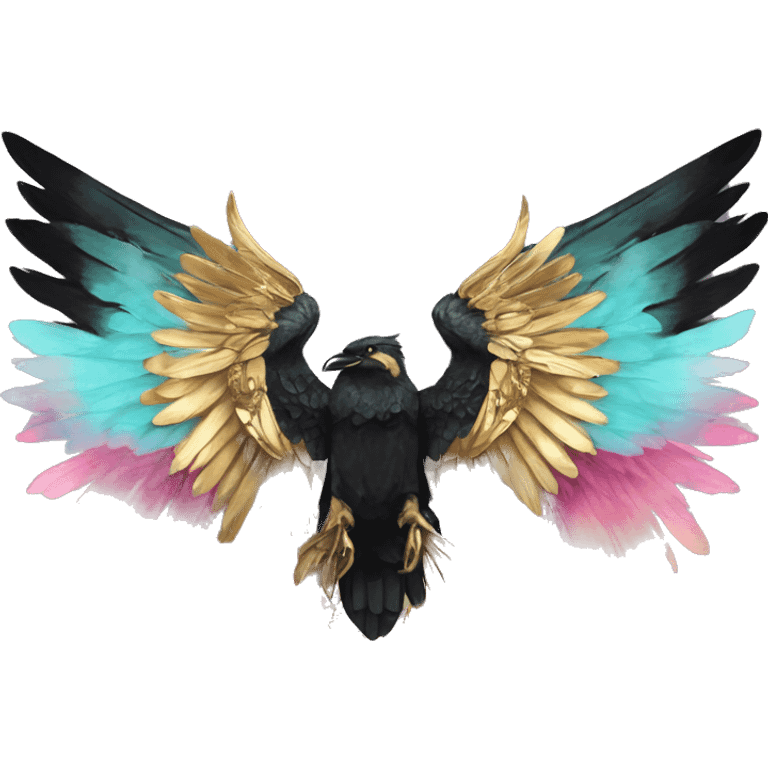 Dark black Beige cyan Pink magenta burgundy maroon cyan beige gray coyote black stripes wearing gold jewellery gold piercings gold gilded vintage watercolour tie dye black raven wings emoji