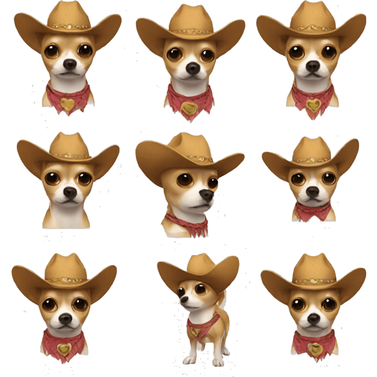 Chihuahua cowgirl emoji