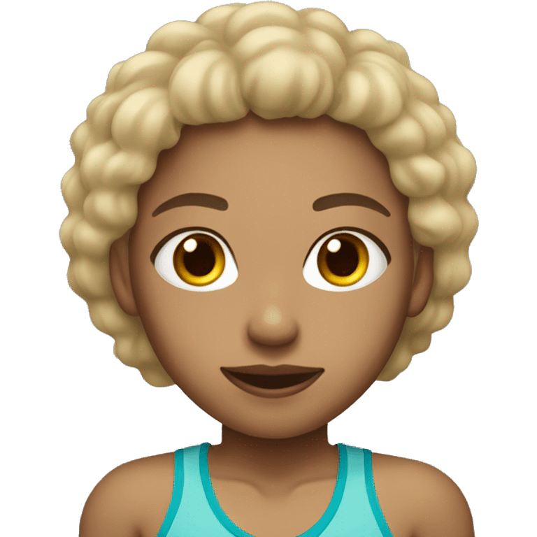 Light skin athlete girl emoji