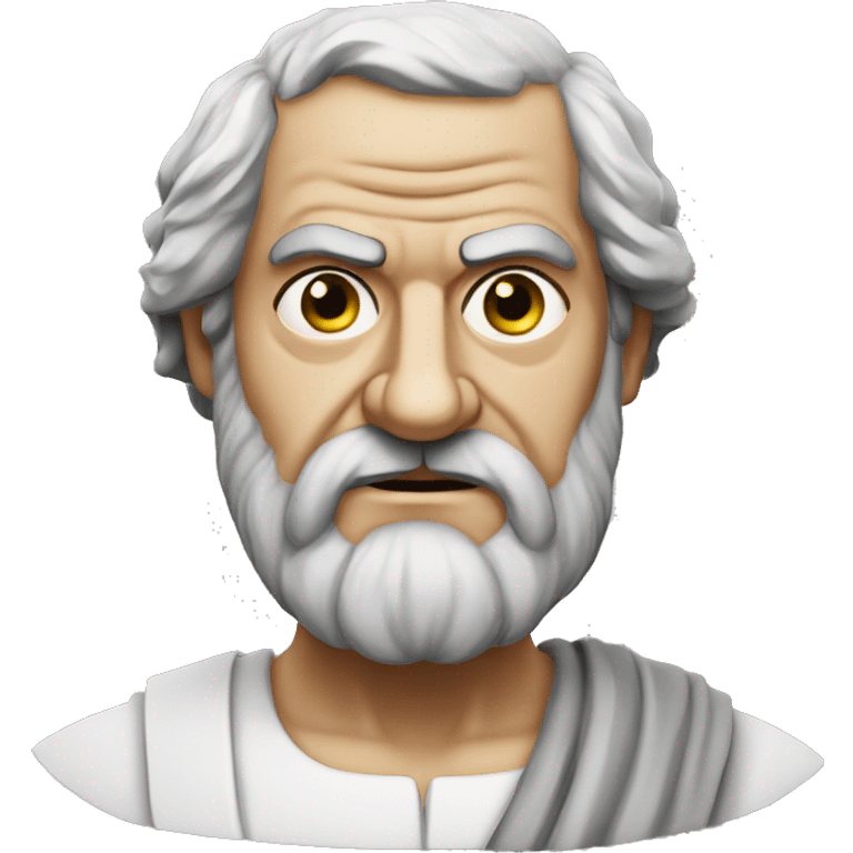 aristotle, greek philosopher, serious emoji