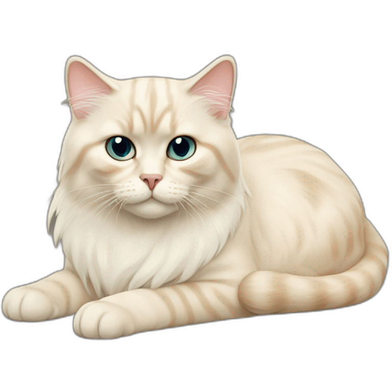 white Himalayan flame point cat emoji