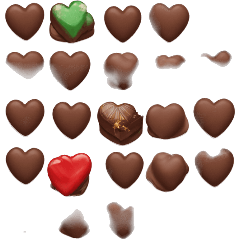 Heart chocolate Christmas  emoji