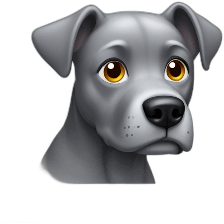 scared solid gray dog emoji