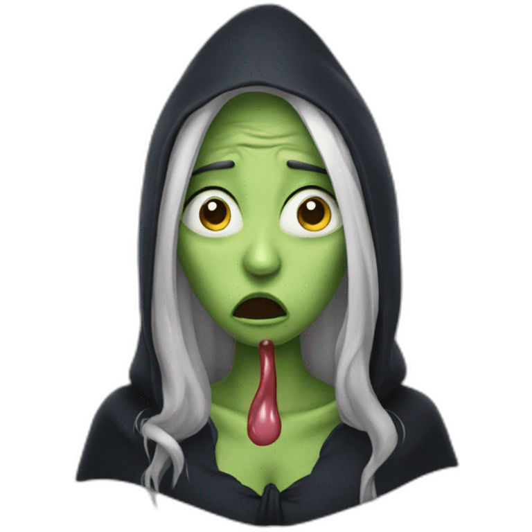 the witch is crying emoji