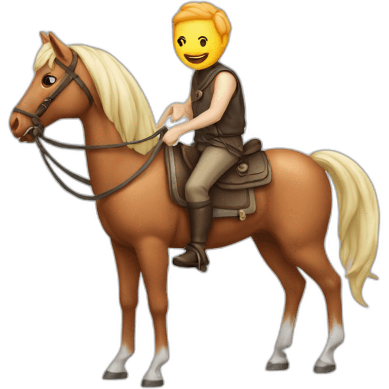 Crevette sur cheval emoji