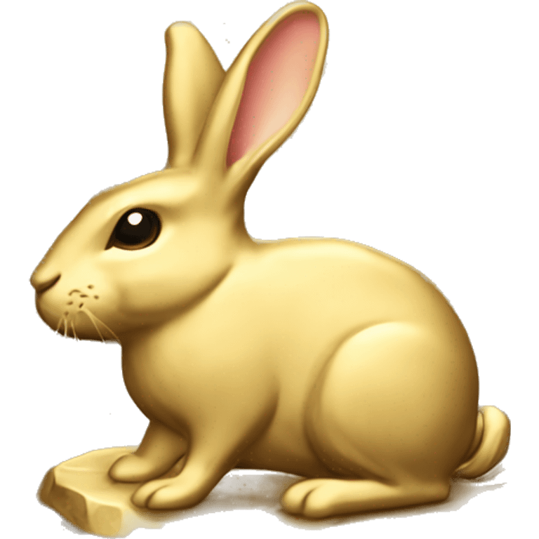 gold coin, rabbite on coin  emoji