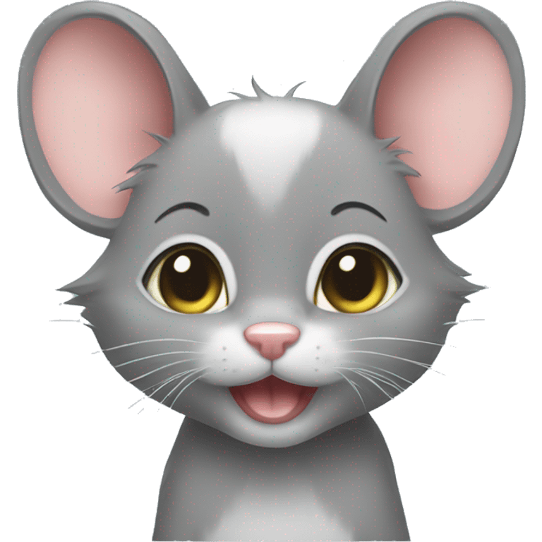 mouse ang grey kitten emoji