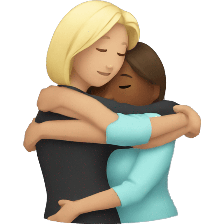 Women hugging  emoji