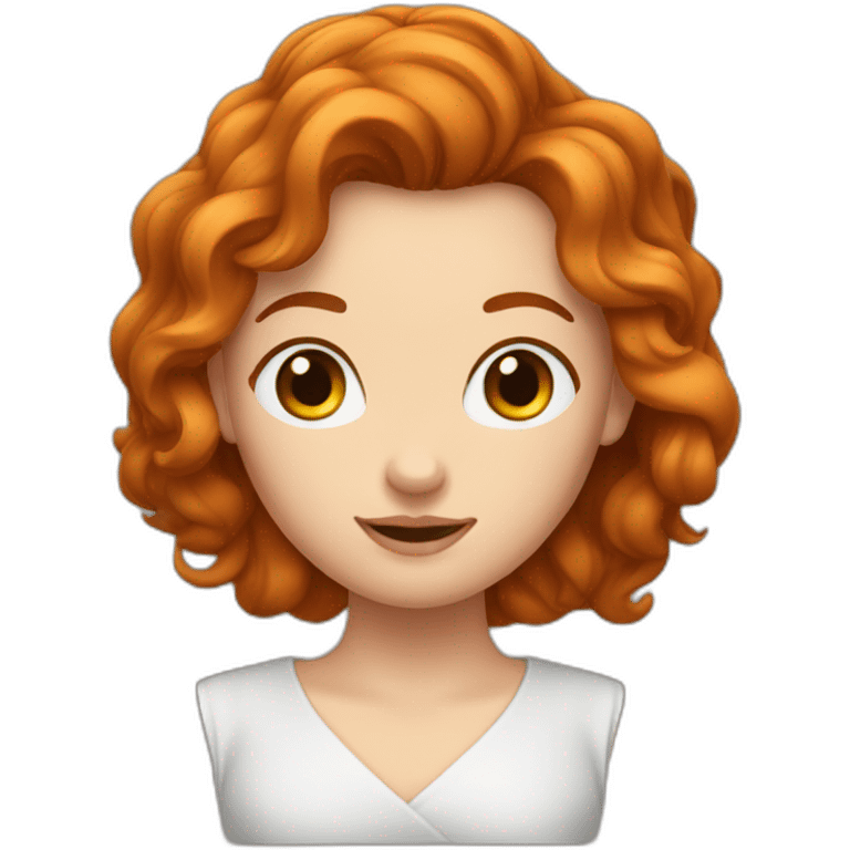 Femme rousse avec une hache emoji