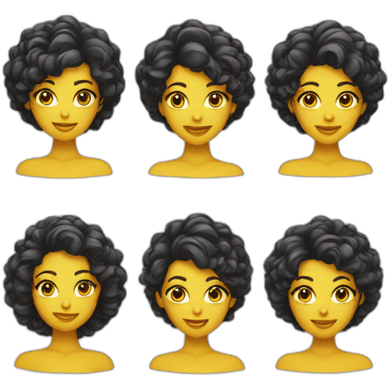 Cheveux jaunes femmes emoji