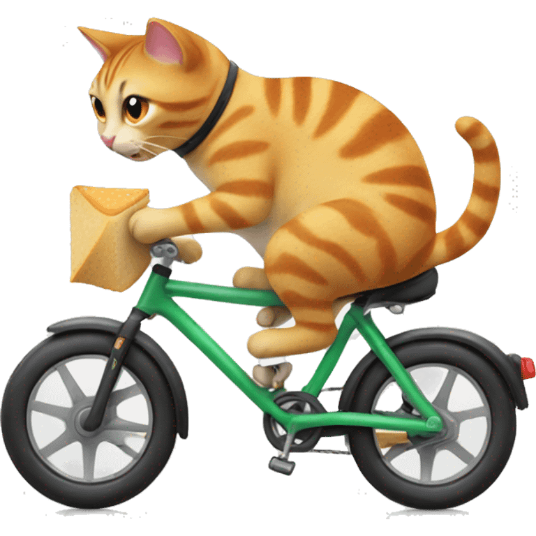 Cat on a bike eating a sandwich  emoji