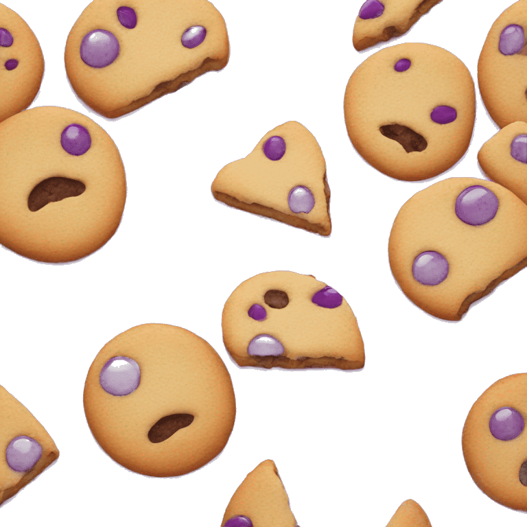 Purple colour cookies  emoji