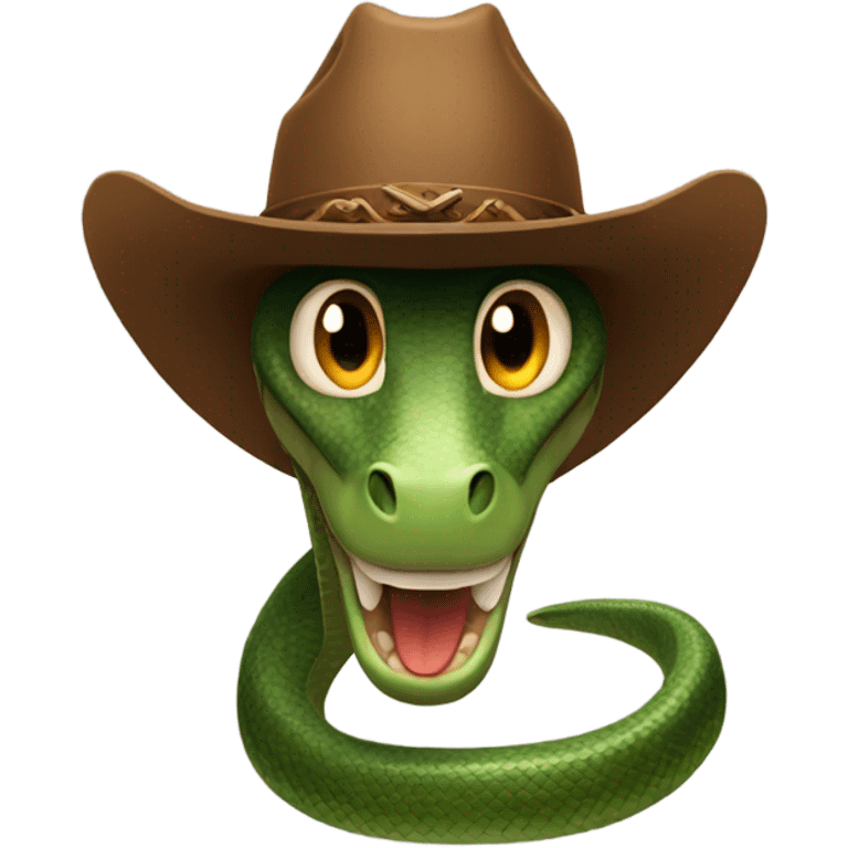 Snake wearing a cowboy hat  emoji