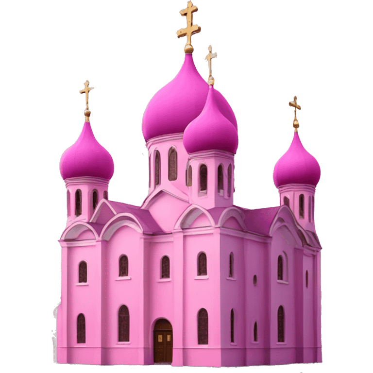 Big Pink orthodox church  emoji