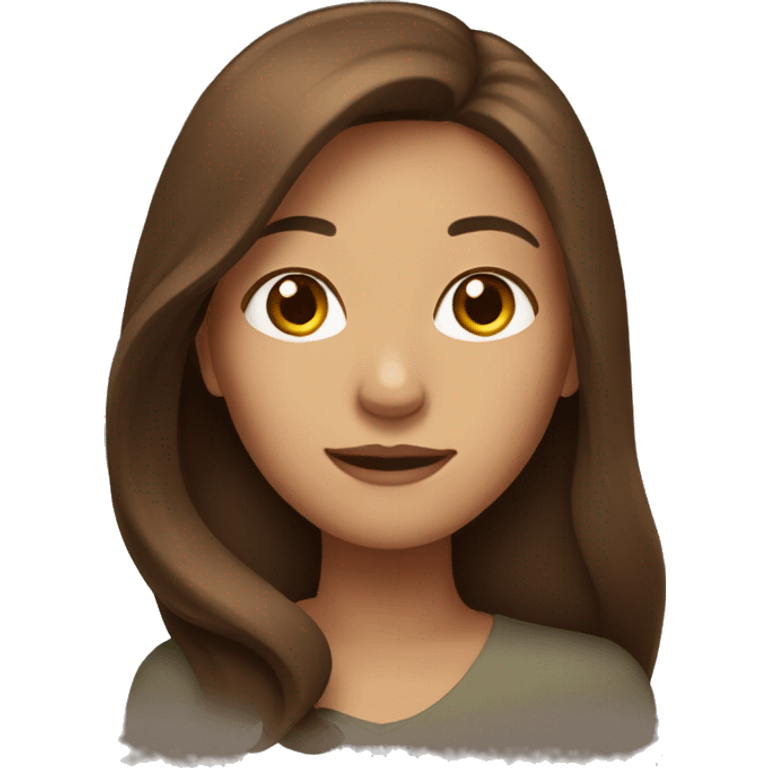 woman with long brown hair emoji