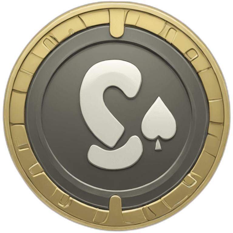 poker coin with a C in the middle emoji