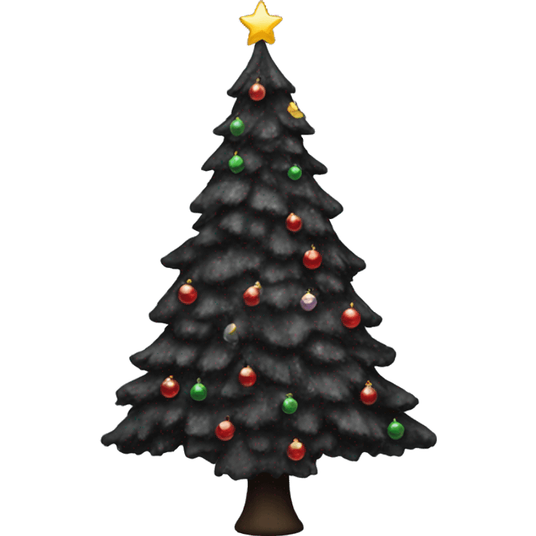 Black christmas tree emoji