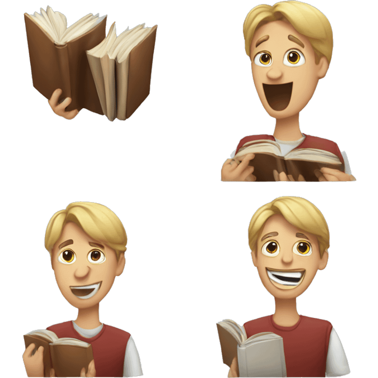 Juggling 3 books  emoji