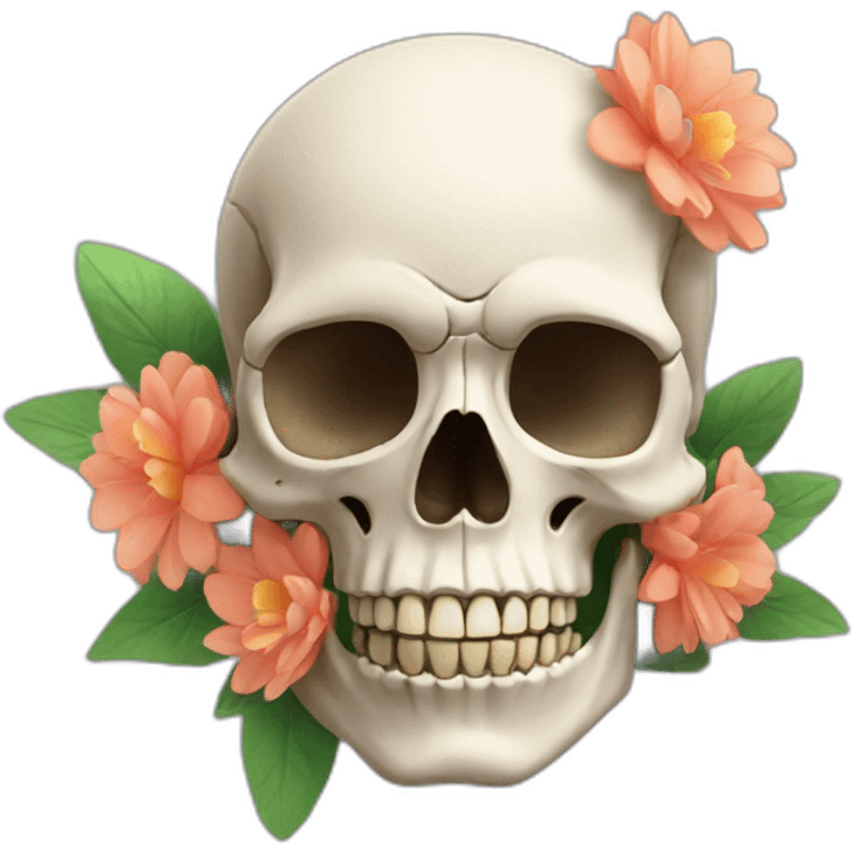 skull with flowers emoji