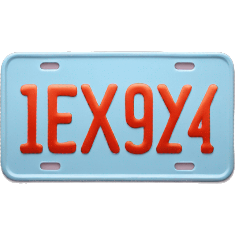 License plate emoji