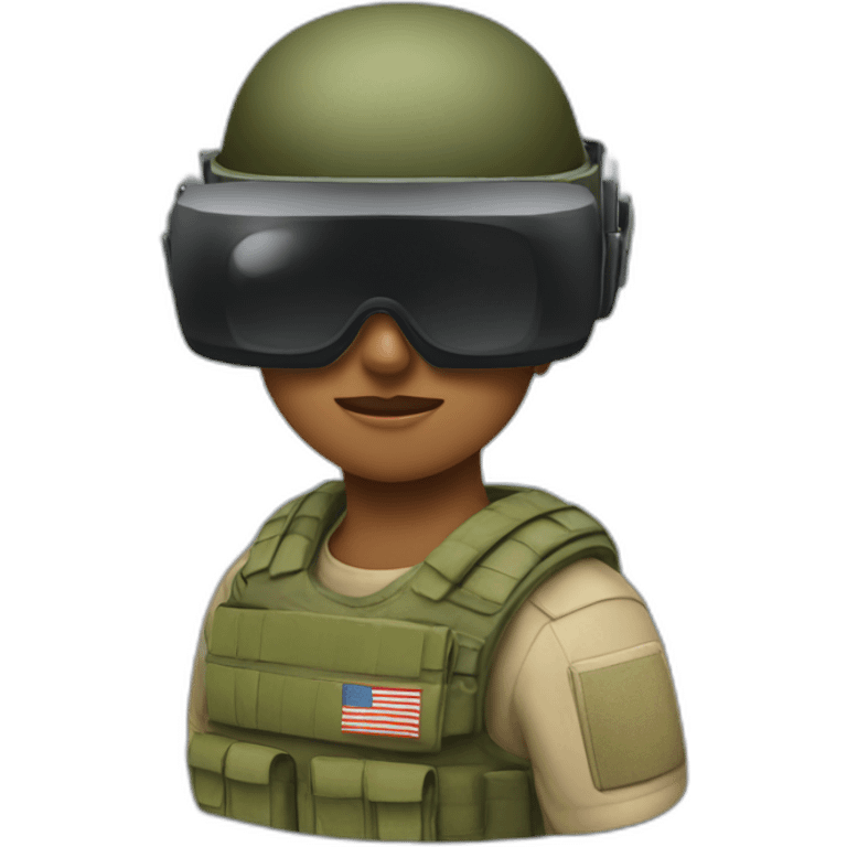 soldier from the side wearing vr glasses emoji