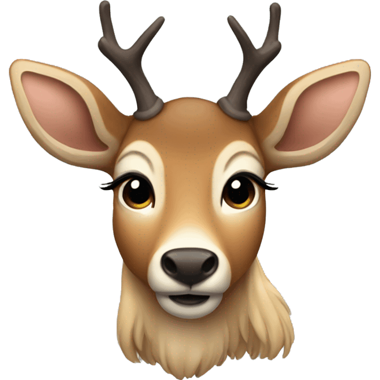 Deer with long lashes emoji