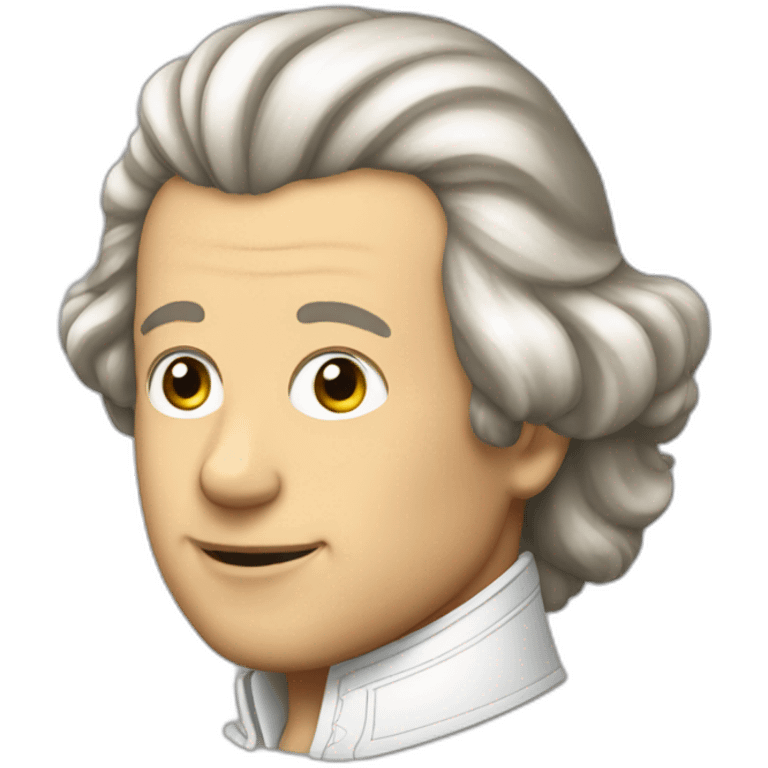 Yassified Mozart with bob hair cut emoji