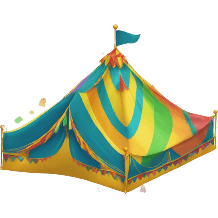 rainbow carnival tent emoji