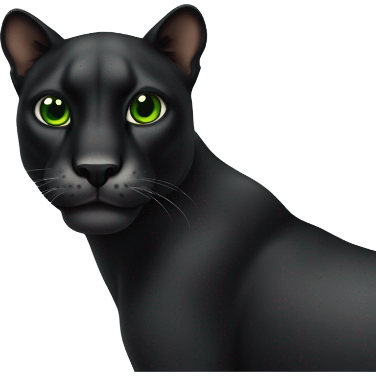 Animal pantera negra con ojos verdes emoji